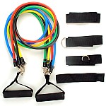 Resistance Bands Widerstandsband Set Widerstandsbänder Trainingsbänder mit 5 Stärken Unisex für Finess Training Gymnastik Yoga Plates