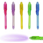 Geheimstift mit UV Licht 5pcs,  Unsichtbarer Stift Mitgebsel Kindergeburtstag Gastgeschenke für Jungen Mädchen