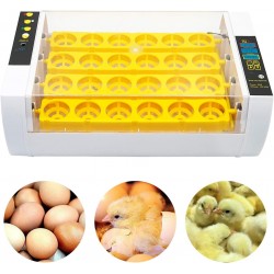 24 Eier Inkubator für Bruteier Geflügel Brutmaschine mit Automatischen Ei Drehen und Wasser Hinzufügen 360 Grad Ansicht Automatische Brutmaschine