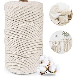 Makramee Garn Baumwollgarn 3mm 200m Baumwollschnur Macrame Kordel Macrame Cord für DIY Handwerk Basteln Wandbehang Blumenampel Pflanze Aufhänger